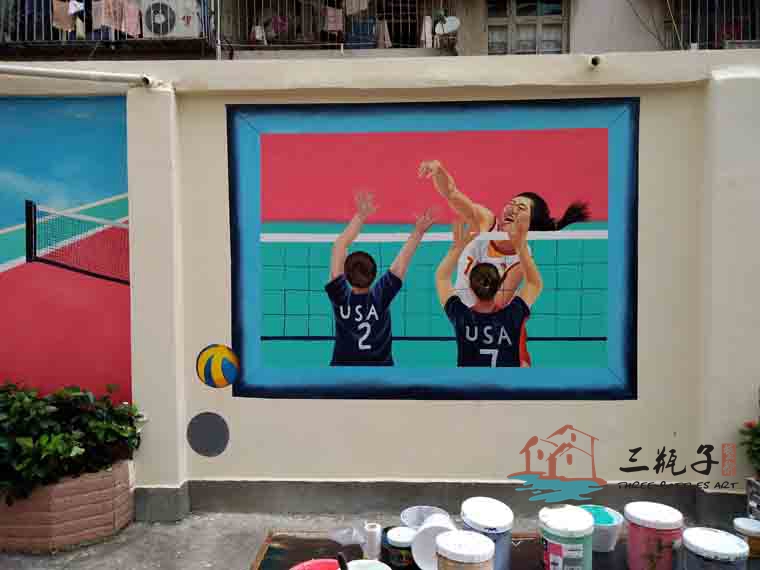 湛江27中写真人物体育3D画 2