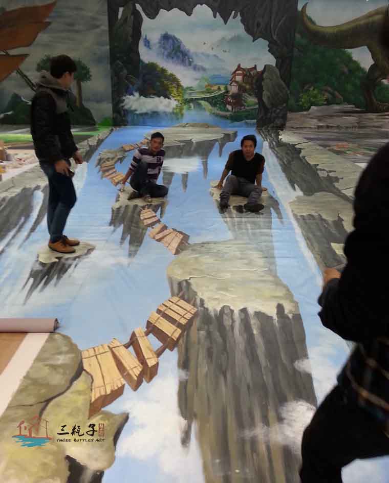 自由鸟悬崖3D画