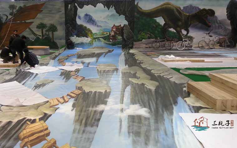 自由鸟悬崖3D画