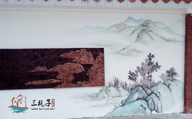 佛山国画文化墙